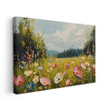 Canvas Vertical Wall Art Canvas Flower Garden66 Home Office Living Room Modern Wall Art
