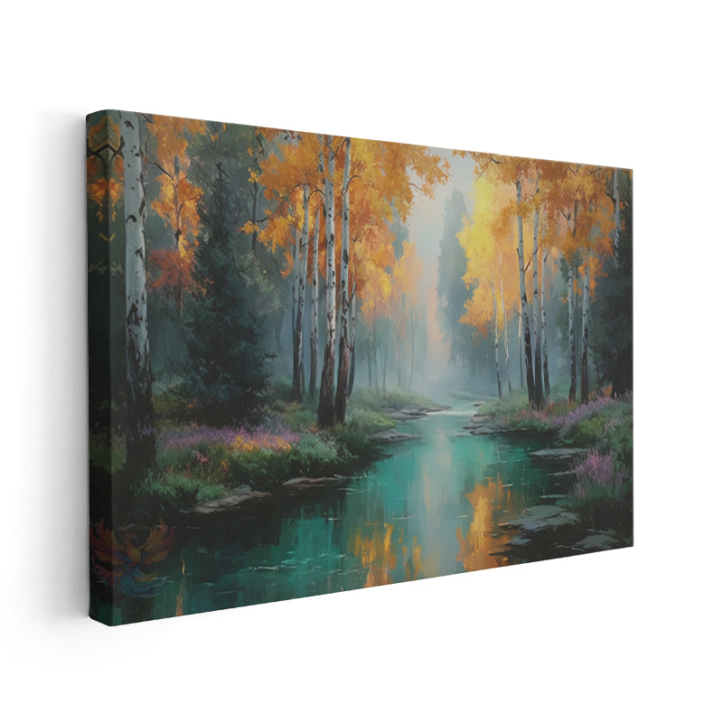Canvas Vertical Wall Art, Canvas Nature Landscape, 4-Piece Home Office Living Room Modern Wall Art
