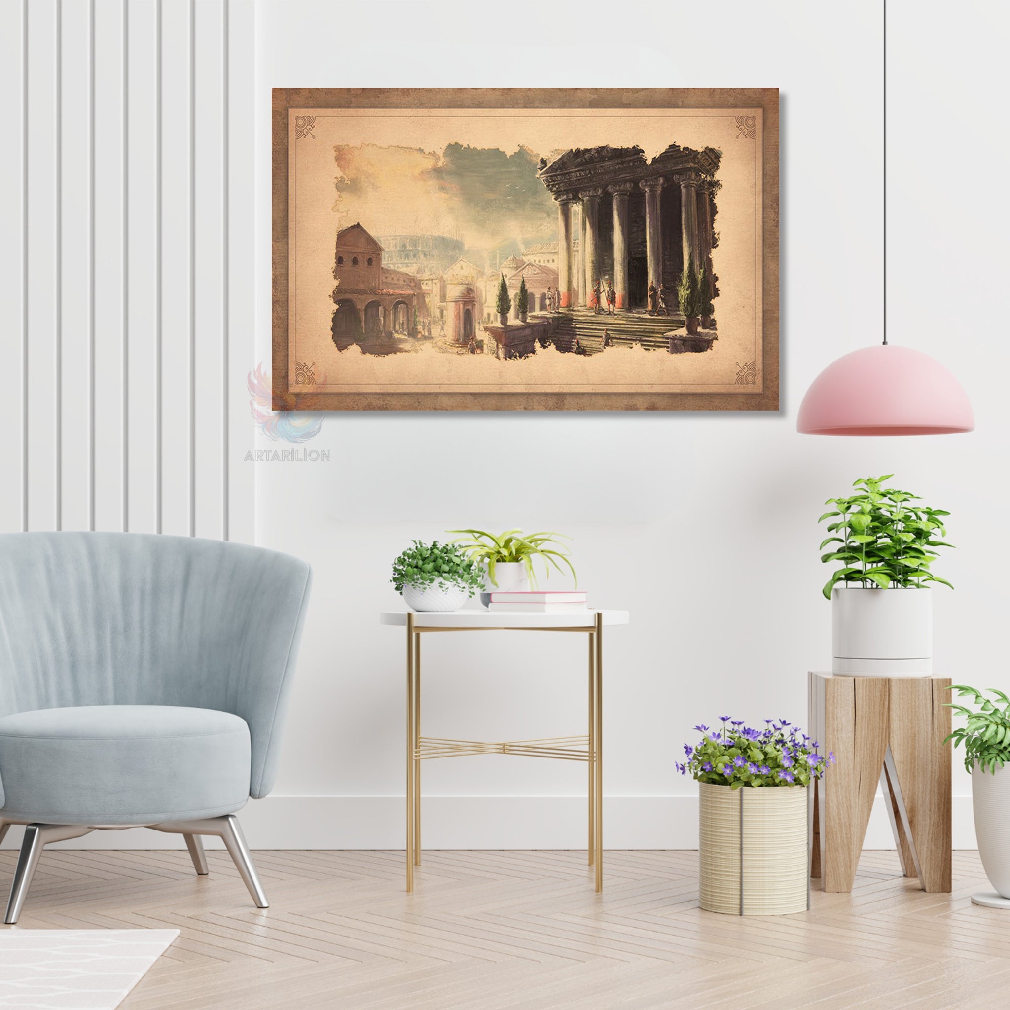 Yüksek Kaliteli Eski Roma Kanvas Tablo