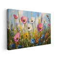 Canvas Vertical Wall Painting Canvas Brushstrokes Flowers2 Home Office Living Room Modern Wall Painting