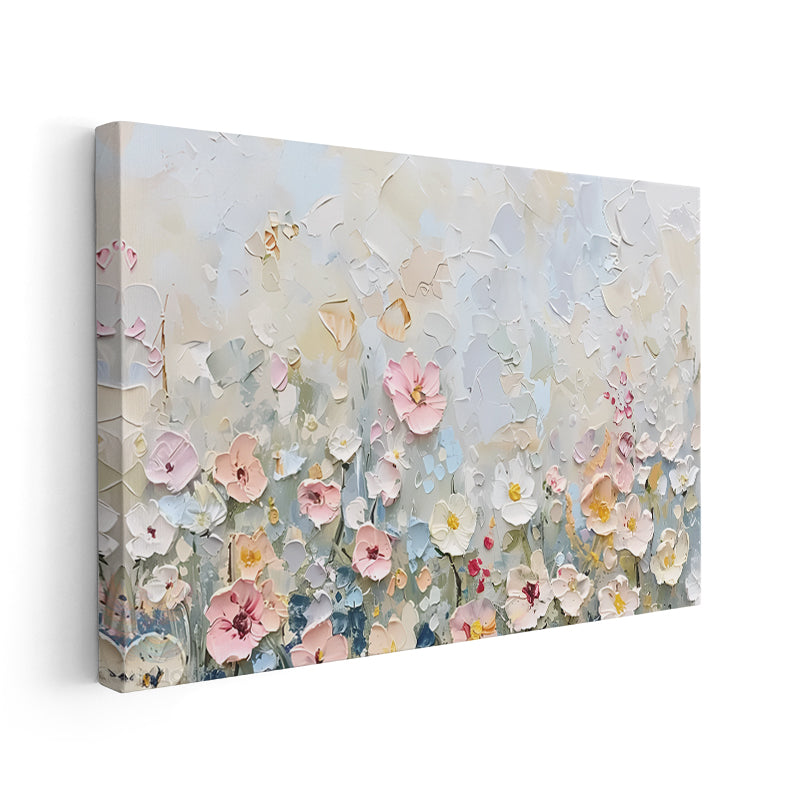 Canvas Vertical Wall Art Canvas Brushstrokes Flowers4 Home Office Living Room Modern Wall Art