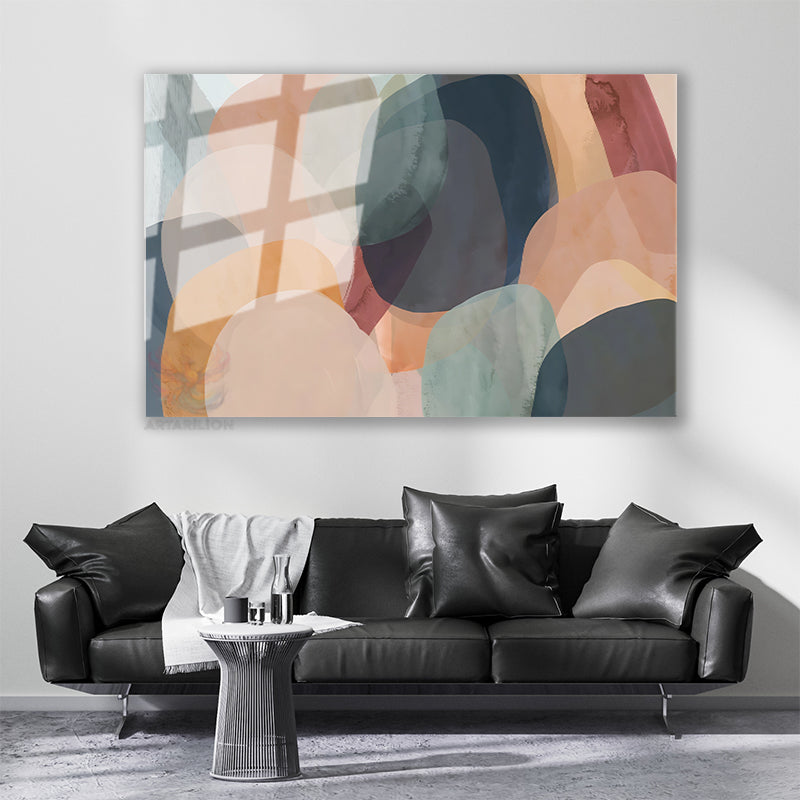 Cam Yatay Duvar Tablosu Cam Geometrik Sekiller8 Ev Ofis Salon Modern Duvar Tablosu