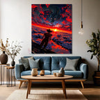 Goku Ejderha Anime Modern Dikey Kanvas Tablo
