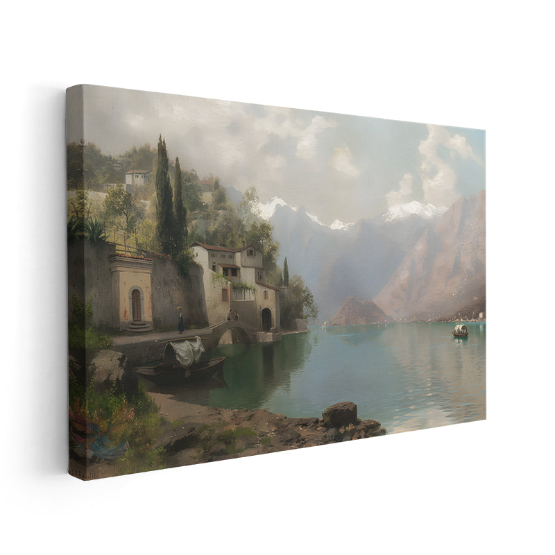 Canvas Vertical Wall Art, Canvas Lake View 2, Home Office Living Room Modern Wall Art
