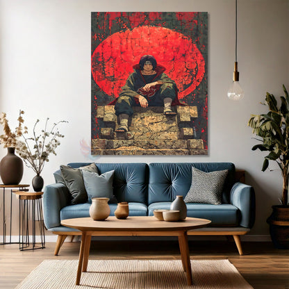 Kanvas Dikey Duvar Tablosu Kanvas İtachi2 Anime Tablosu Ev Ofis Salon Modern Duvar Tablosu