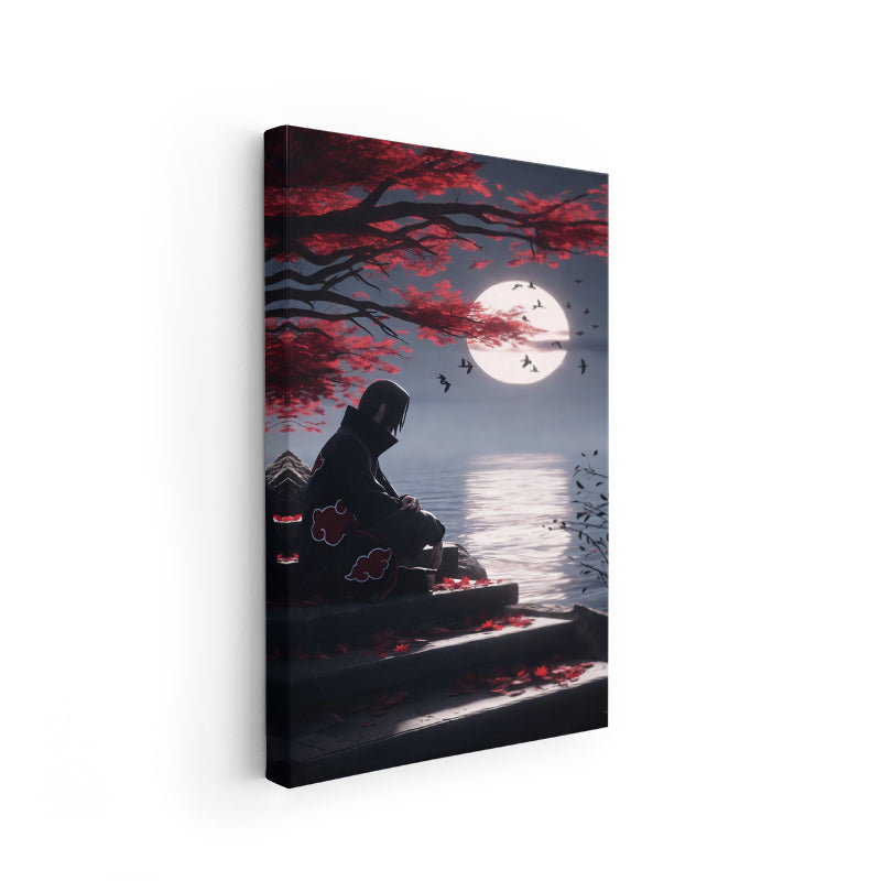 Canvas Vertical Wall Art, Canvas Itachi Naruto Anime Painting, Home Office Living Room Modern Wall Art