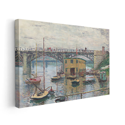 Kanvas Dikey Duvar Tablosu Kanvas Kopru Manzarasi3 Ev Ofis Salon Modern Duvar Tablosu