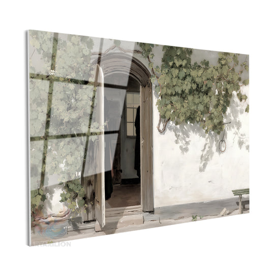 Glass Horizontal Wall Art, Glass Cove House, Home, Office, Living Room, Modern Wall Art