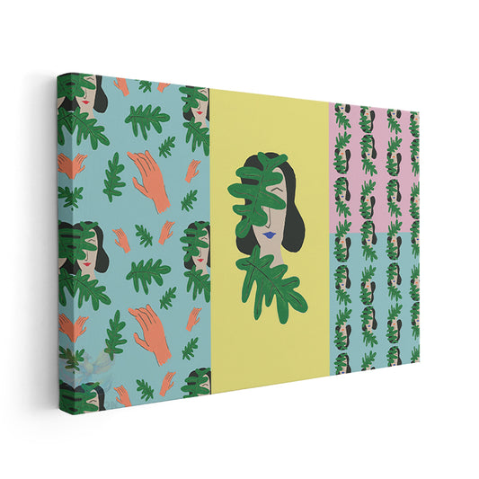 Canvas Vertical Wall Painting, Matisse Art Abstract Leaves, Home Office Living Room Modern Wall Art