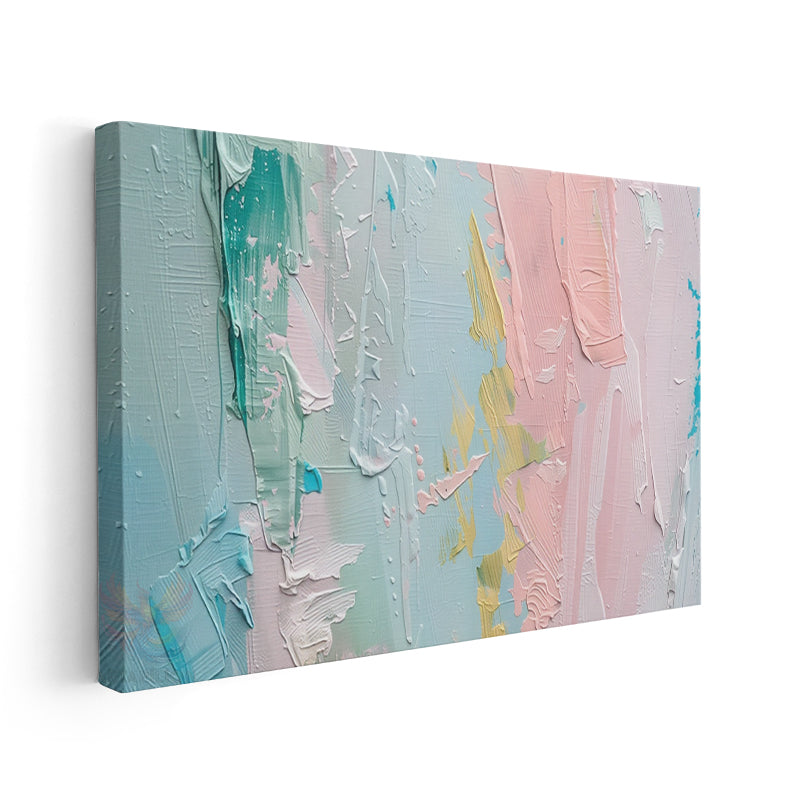 Canvas Vertical Wall Art, Canvas Pastel Brushstrokes 2, Home Office Living Room Modern Wall Art