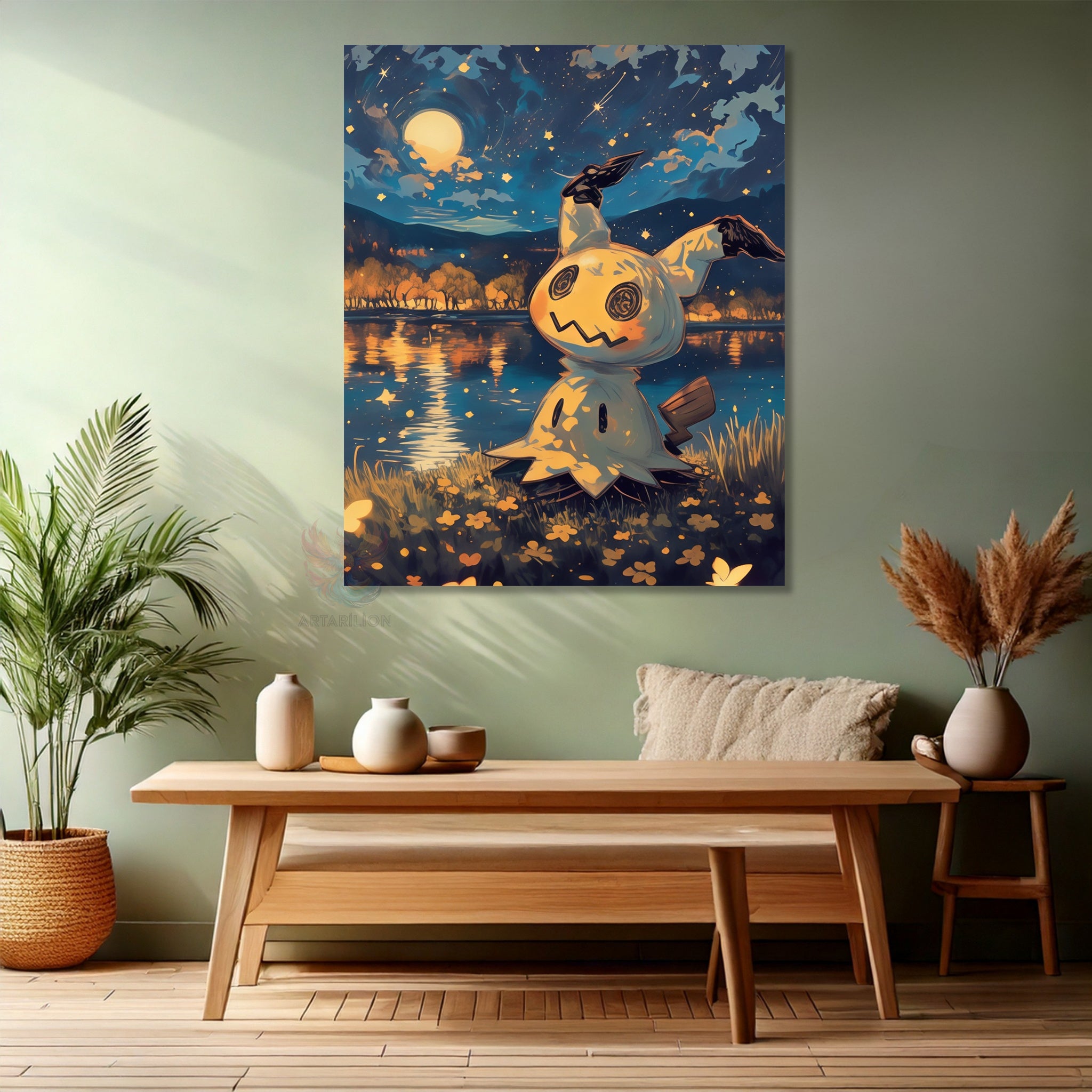 Canvas Vertical Wall Art, Canvas Piccadilly Anime Painting, Home Office Living Room Modern Wall Art