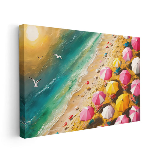 Kanvas Dikey Duvar Tablosu Kanvas Plaj Manzarasi Ev Ofis Salon Modern Duvar Tablosu