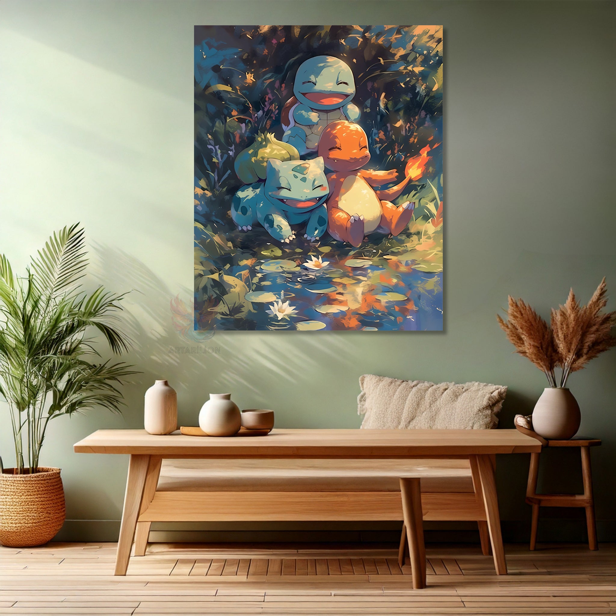 Anime Modern Dikey Kanvas Tablo