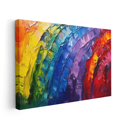 Canvas Vertical Wall Art, Colorful Brushstrokes, 6-Panel Design, Modern Wall Art for Home, Office, Living Room.