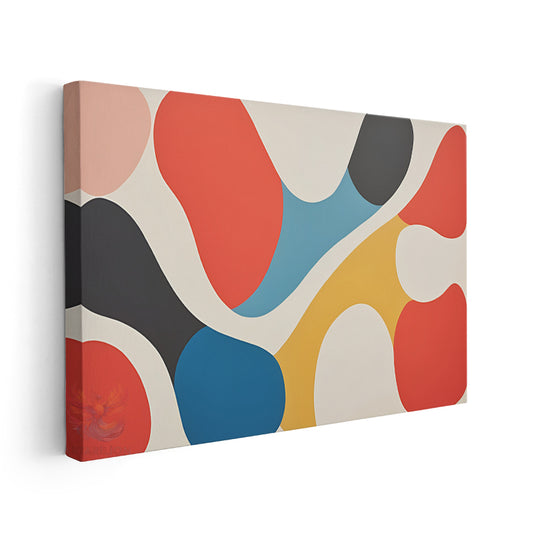Canvas Vertical Wall Art Canvas Colorful Curves2 Home Office Living Room Modern Wall Art