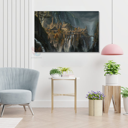 Kanvas Tablo Yüksek Kaliteli Kanvas Duvar Tablosu Rivendel LOTR Yeni Ev Hediyesi Ev Dekorasyon