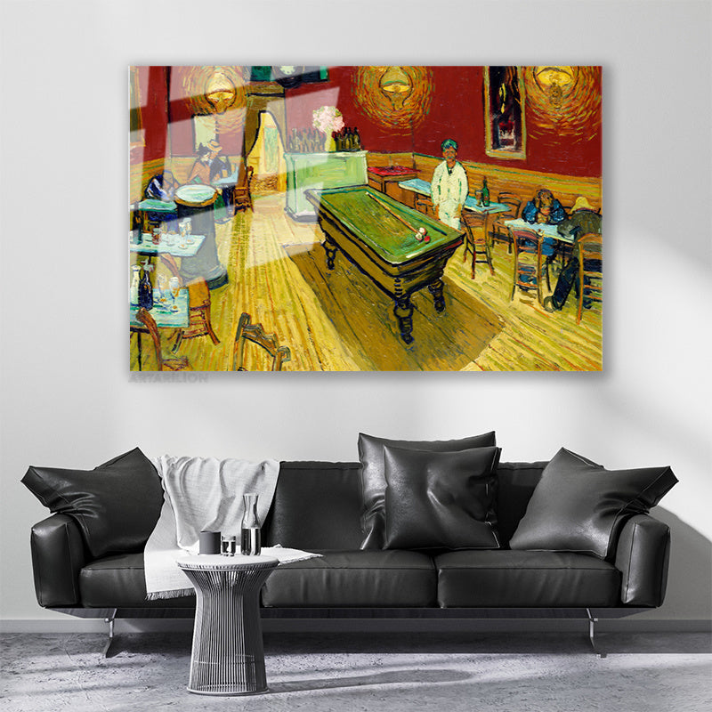 Soyut Bar Modern Yatay Cam Tablo