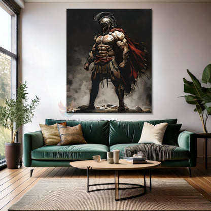 Kanvas Dikey Duvar Tablosu Kanvas Spartan Ev Ofis Salon Modern Duvar Tablosu