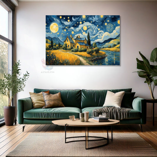 Kanvas Tablo Yüksek Kaliteli Kanvas Duvar Tablosu Van Gogh Manzara Yeni Ev Hediyesi Ev Dekorasyon