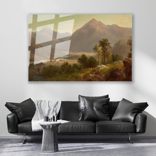 Cam Yatay Duvar Tablosu Cam Vintage Doga Manzarasi6 Ev Ofis Salon Modern Duvar Tablosu