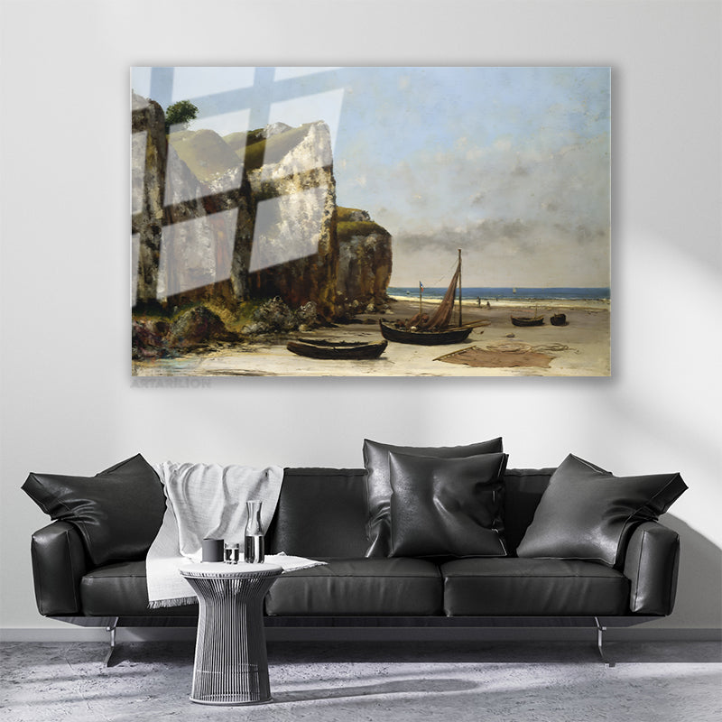 Cam Yatay Duvar Tablosu Cam Vintage Manzara2 Ev Ofis Salon Modern Duvar Tablosu