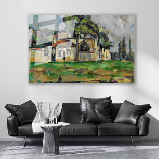 Cam Yatay Duvar Tablosu Cam Vintage Manzara5 Ev Ofis Salon Modern Duvar Tablosu