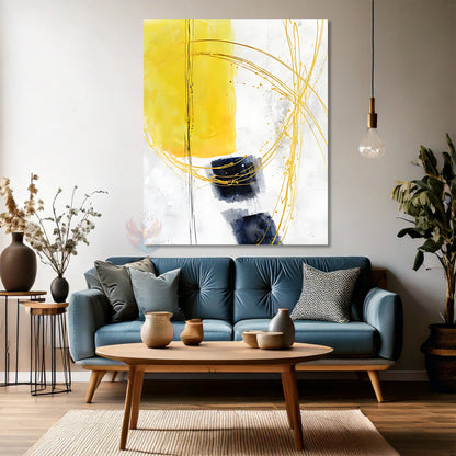 Abstract Design Canvas Painting Colorful Brush Strokes Modern Living Room Painting Home Decoration Wall Painting