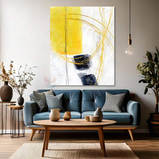 Abstract Design Canvas Painting Colorful Brush Strokes Modern Living Room Painting Home Decoration Wall Painting