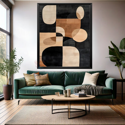 Soyut Tasarım Ahşap Çerçeveli MDF Tablo Modern Salon Tablosu Ev Dekorasyon Tablosu Yeni Ev Hediyesi