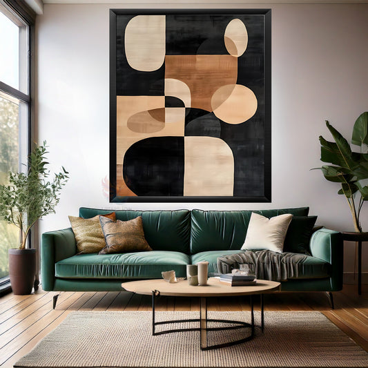 Soyut Tasarım Ahşap Çerçeveli MDF Tablo Modern Salon Tablosu Ev Dekorasyon Tablosu Yeni Ev Hediyesi