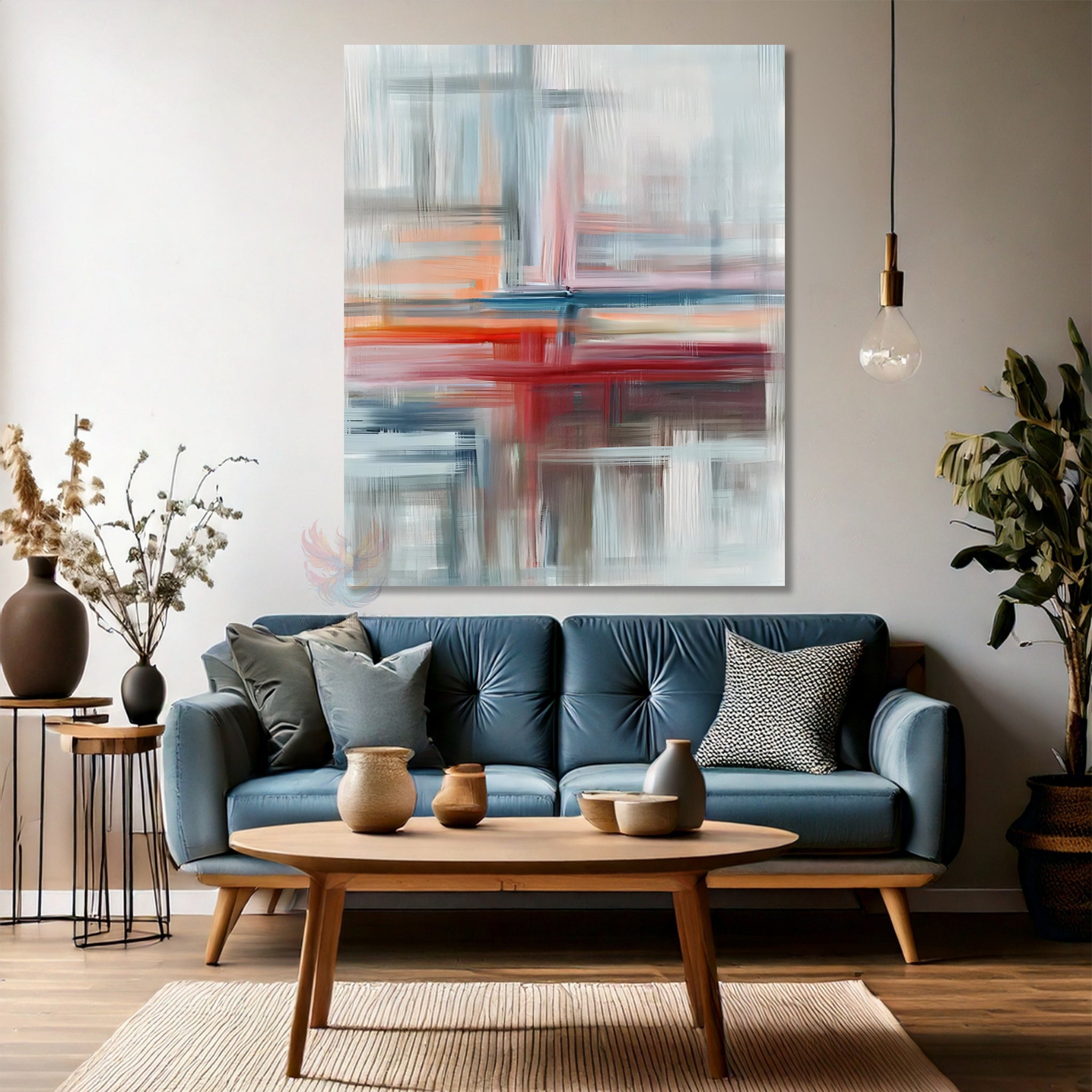 Soyut Çizgiler Modern Kanvas Tablo